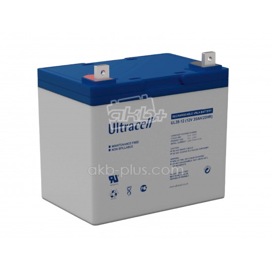 Батарея аккумуляторная Ultracell UL35-12, 12В, 35Ач, AGM - купить